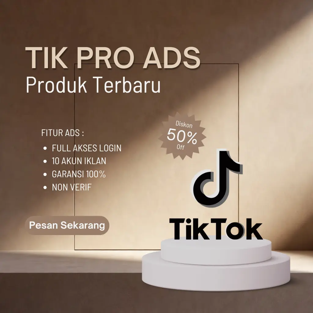 10 Akun Iklan tiktok Non Verify