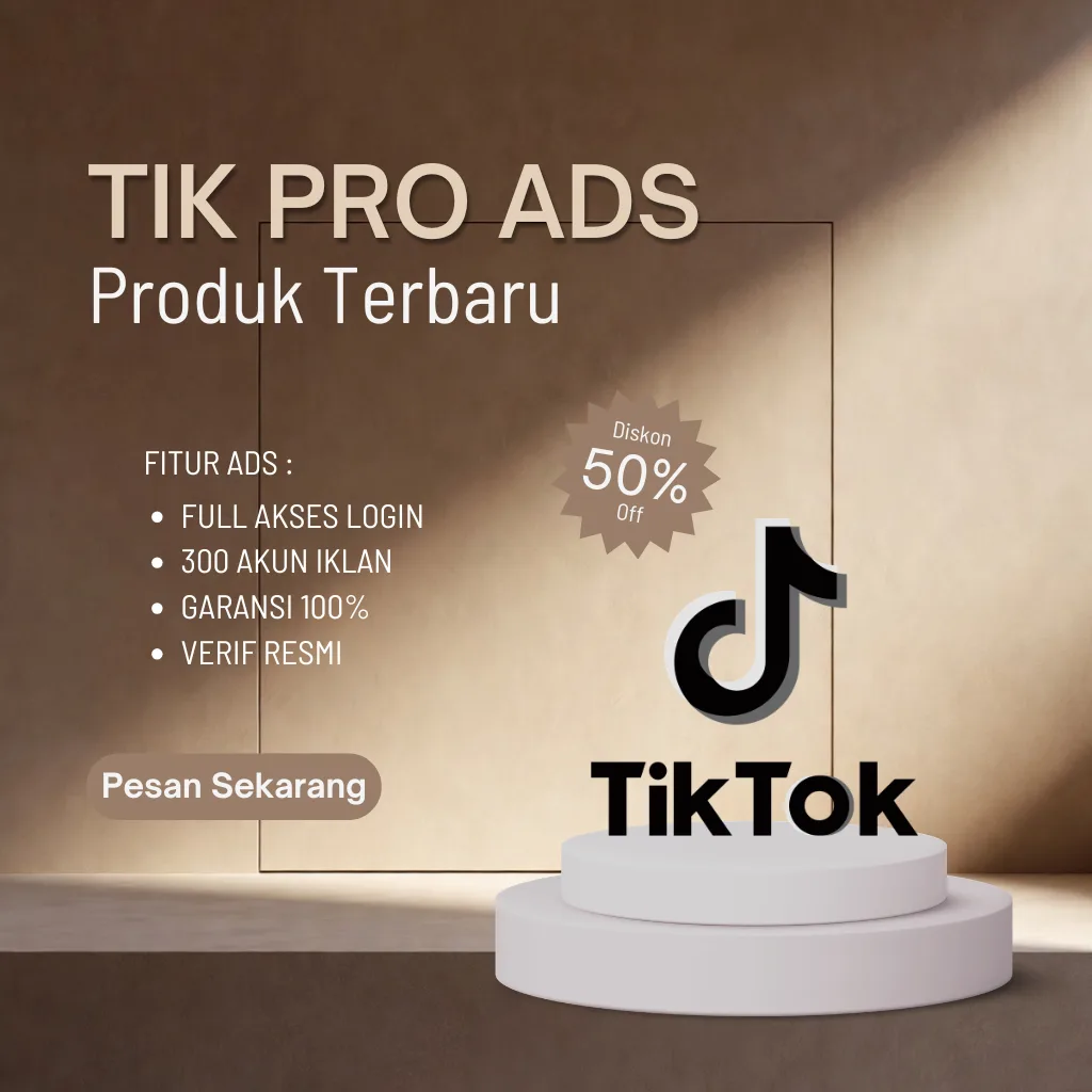 Akun Tiktok Ads BM300 Verified INDO (300 akun iklan)